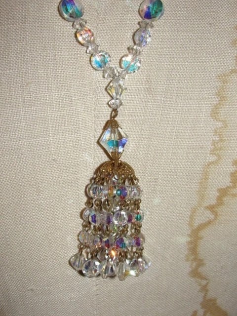 Swarovski Crystal & Brass Tassel Necklace - 4