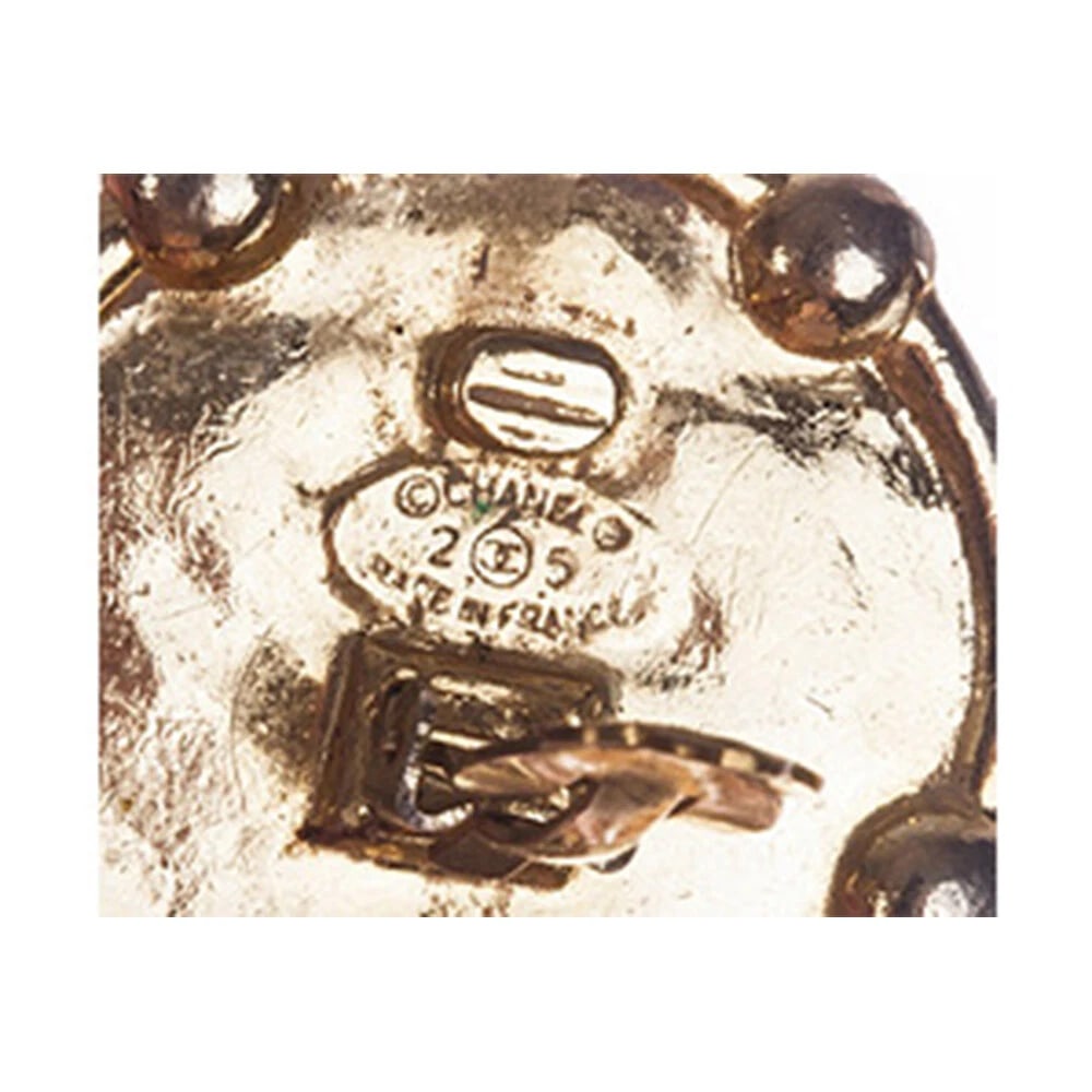 Chanel Monogram Button Earrings - 6