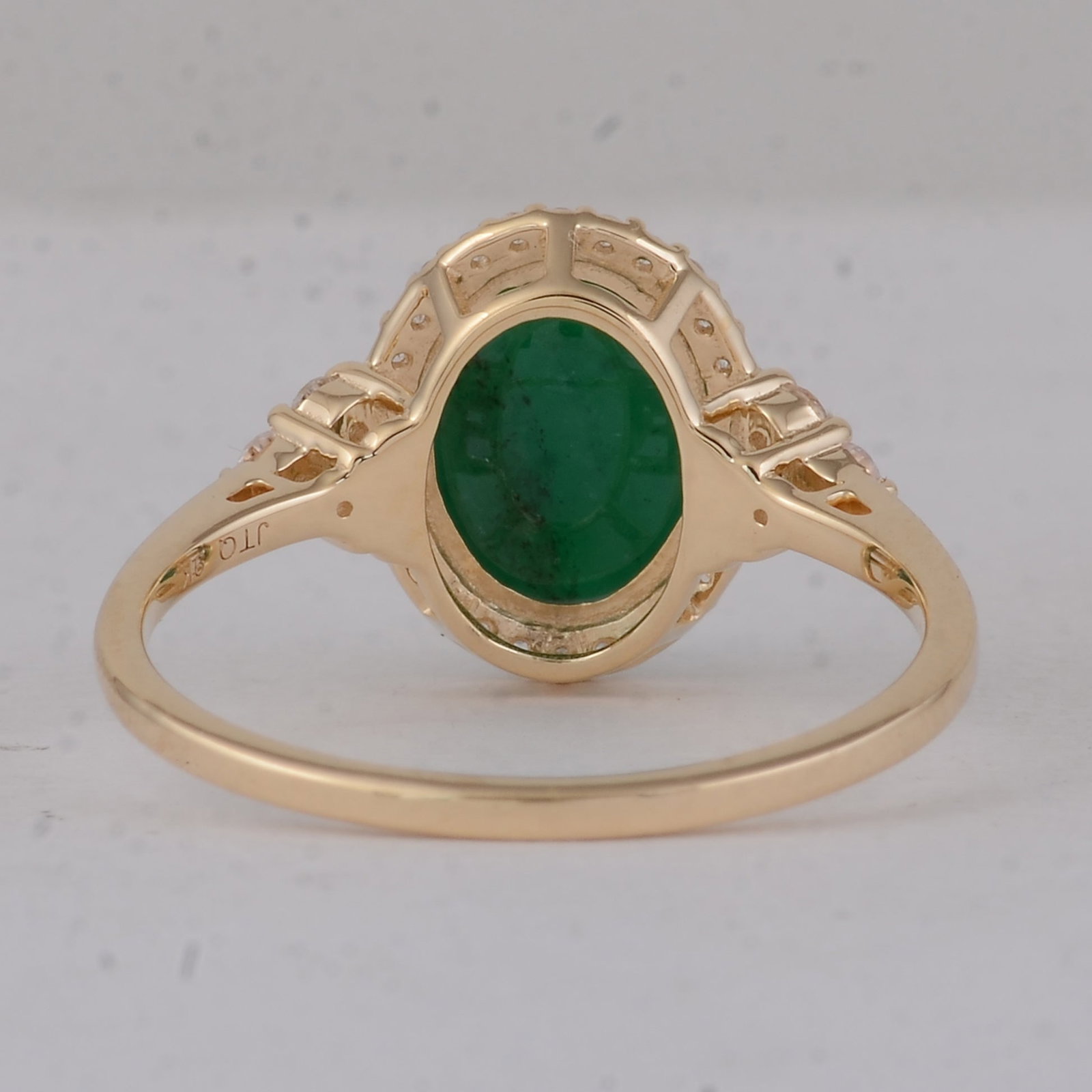 3.06 Ct Oval Emerald 9K Gold Ring - 3