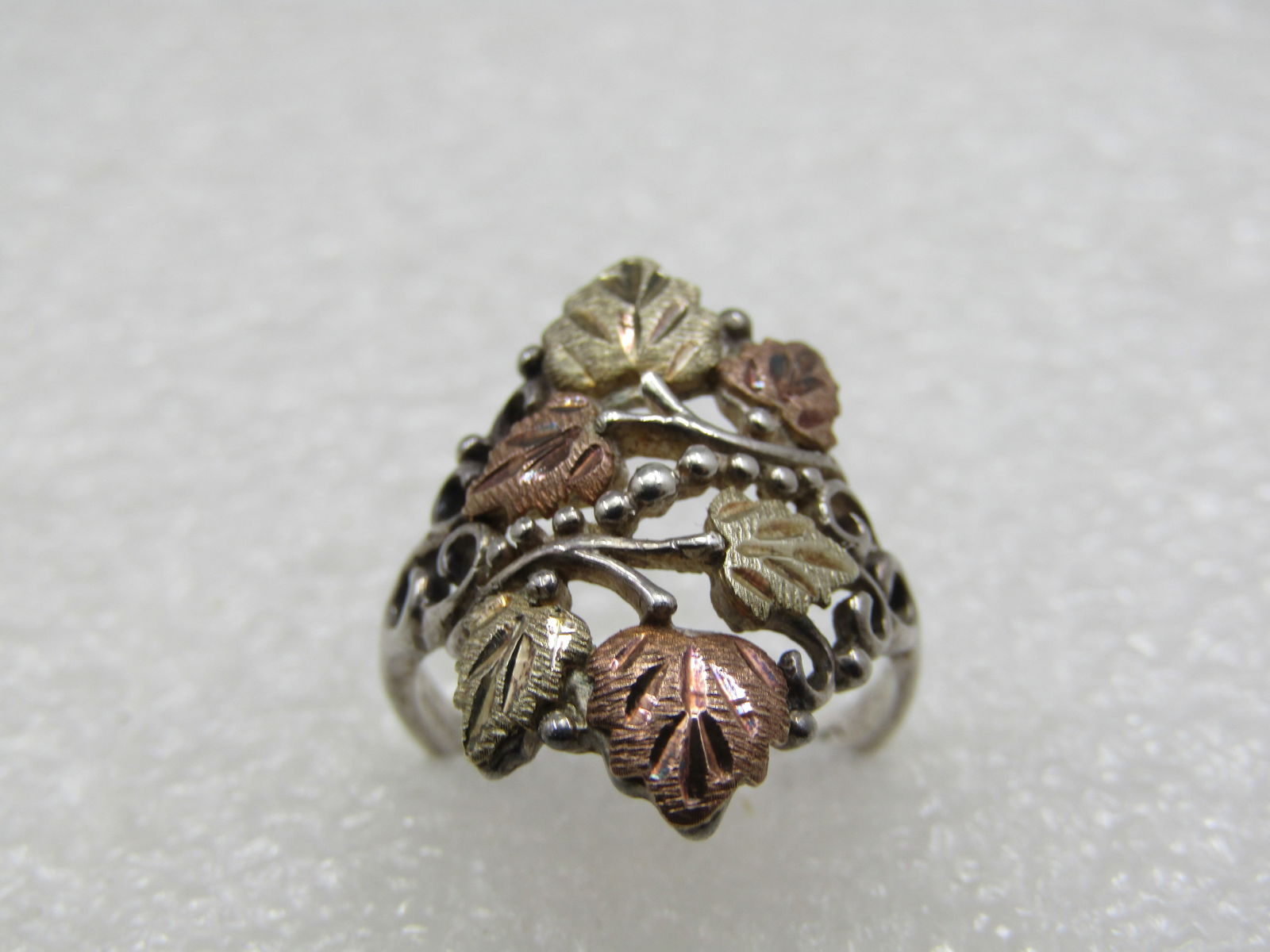 Vintage 10kt & Sterling Black Hills Gold Ring, Sz. 6 - 4