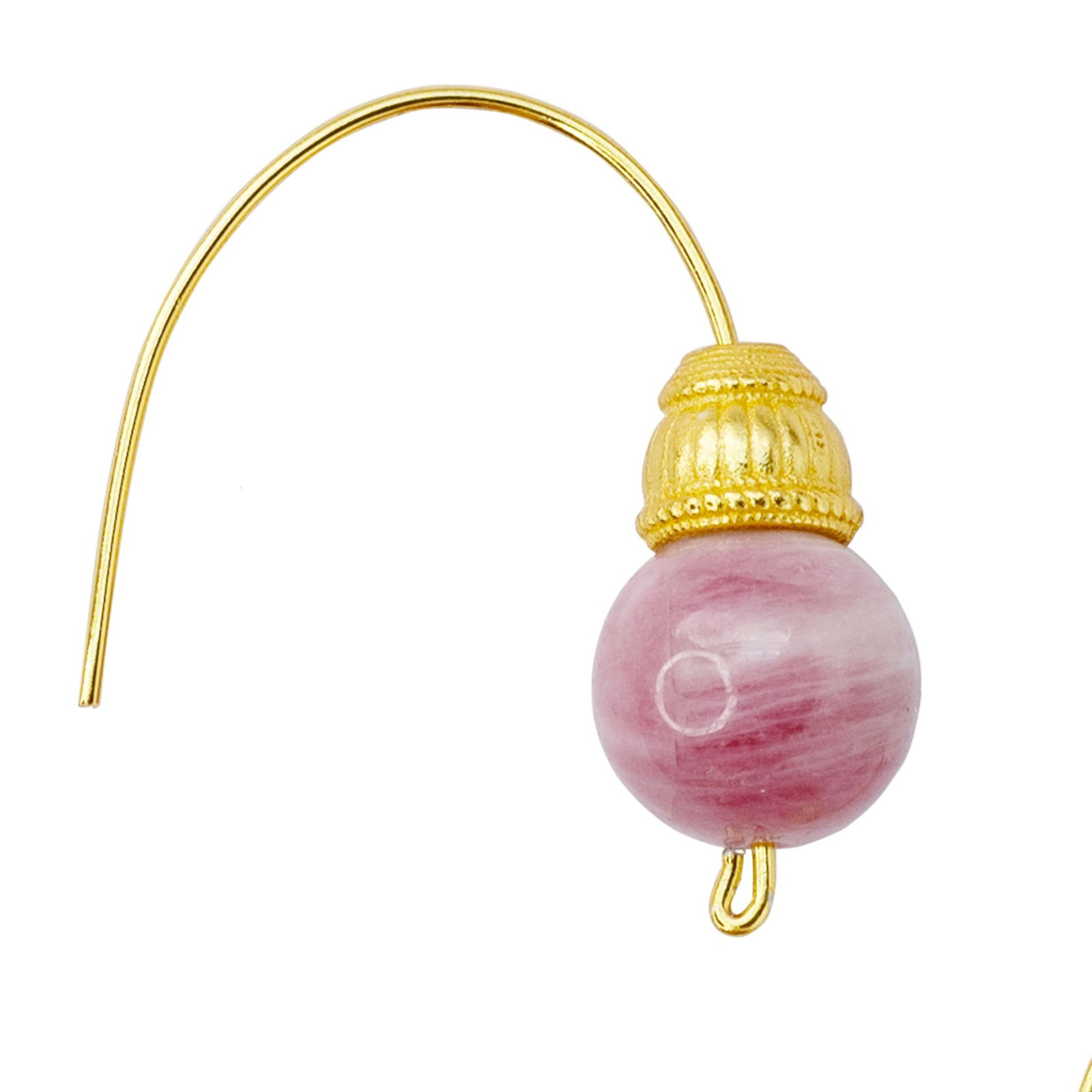 Pink Tourmaline Earring 14K Gold Hook - 4