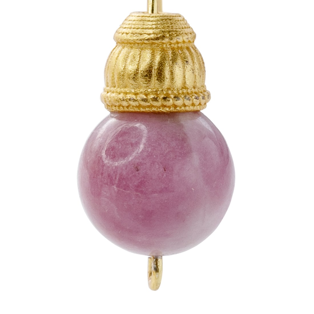 Pink Tourmaline Earring 14K Gold Hook - 6