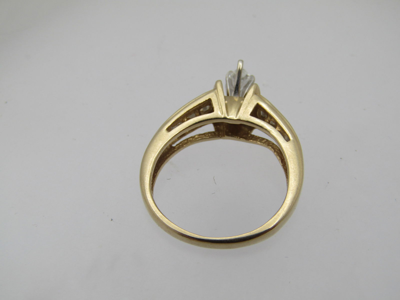 Vintage 14kt Marquise Multi-Diamond Engagement Ring, Size 5.5. , 1960's-1980's - 5