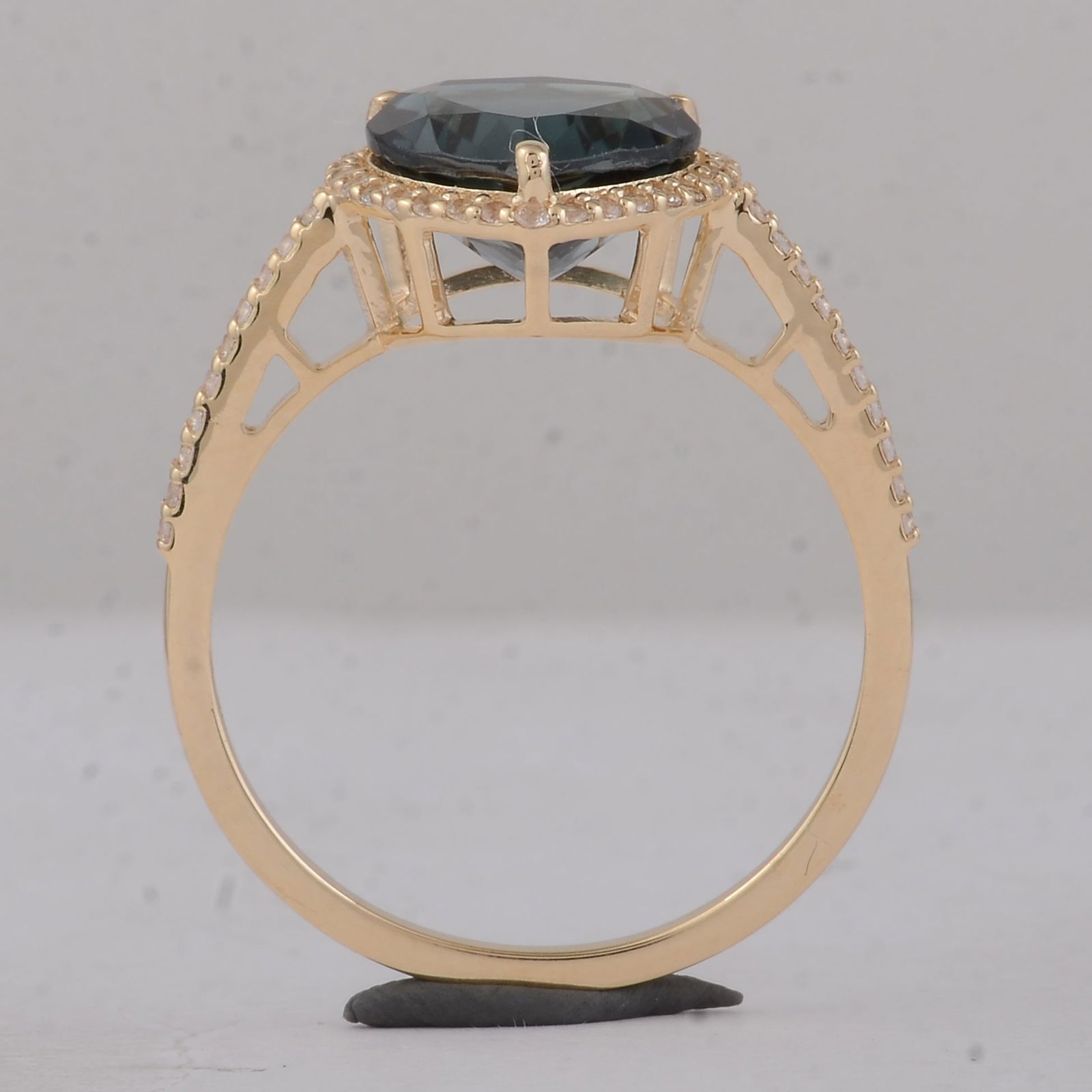 2.67 Ct Heart Tourmaline 9K Gold Ring - 4