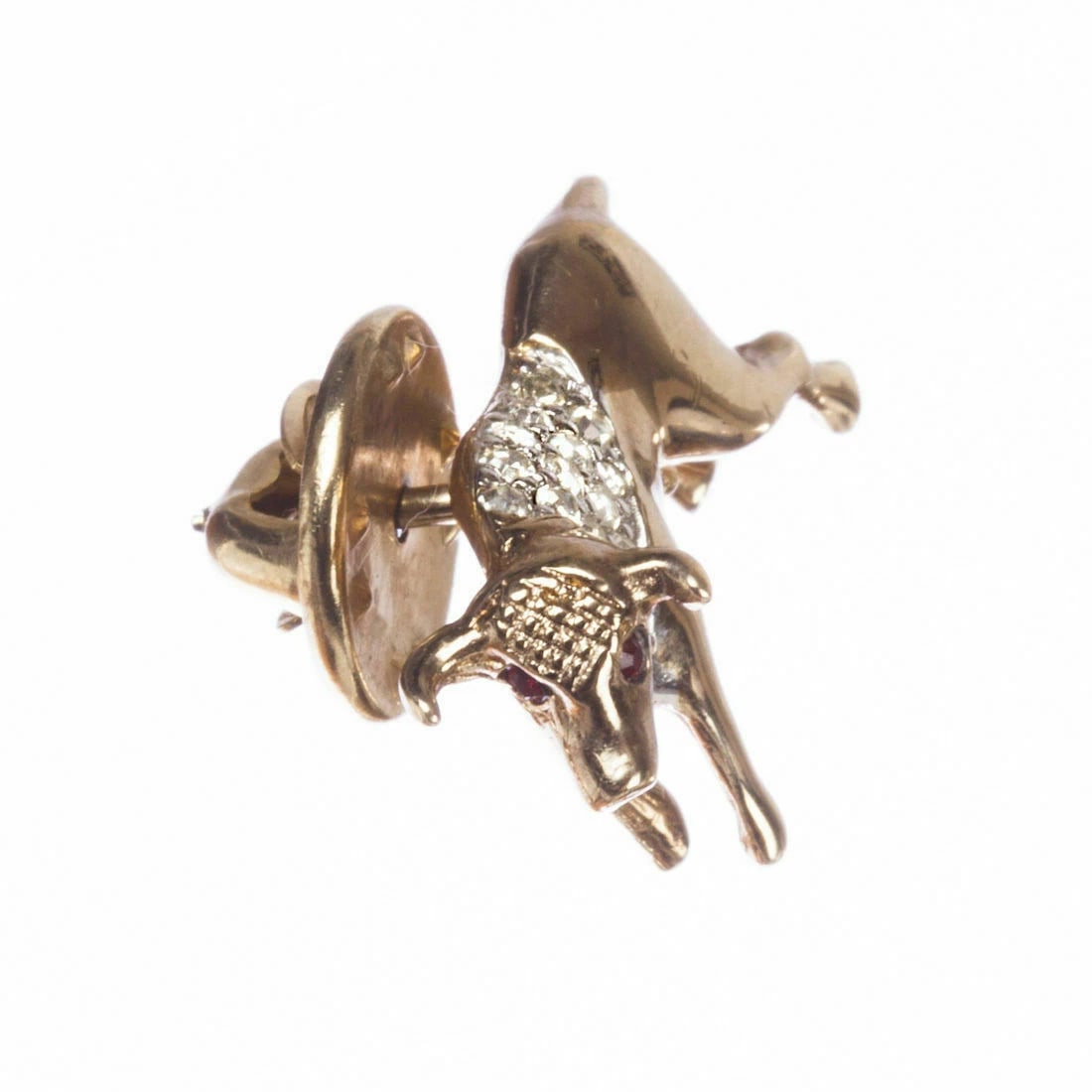 Panetta Rhinestone Bull Pin with Red Eye - 4