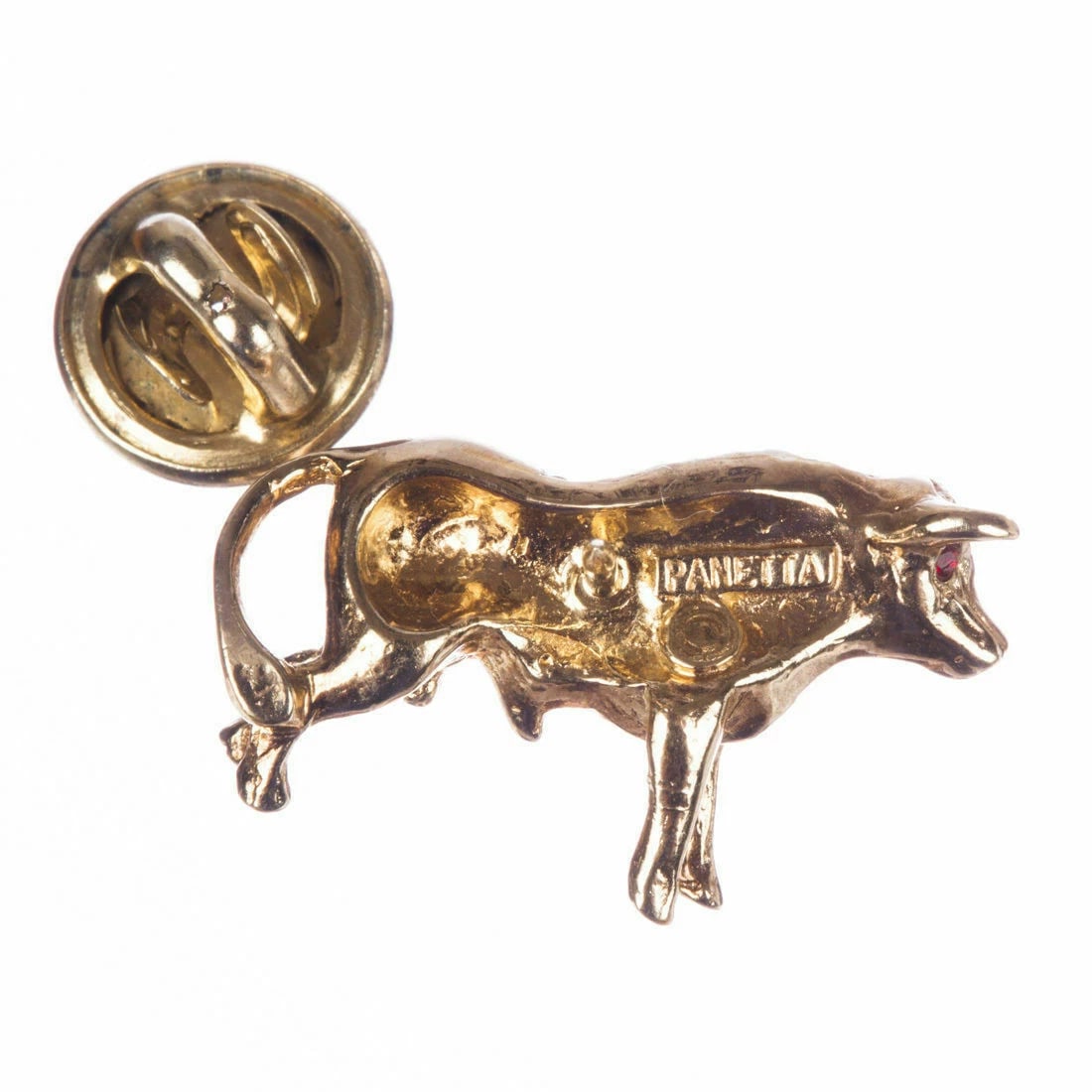 Panetta Rhinestone Bull Pin with Red Eye - 6