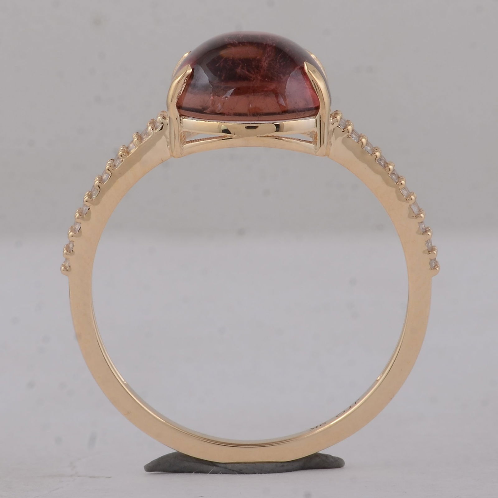 3.47 Ct Cushion Tourmaline 9K Gold Ring - 3