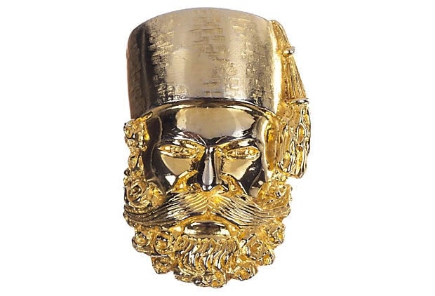 Judith Leiber Sultan Mask Pin Pendant - 2