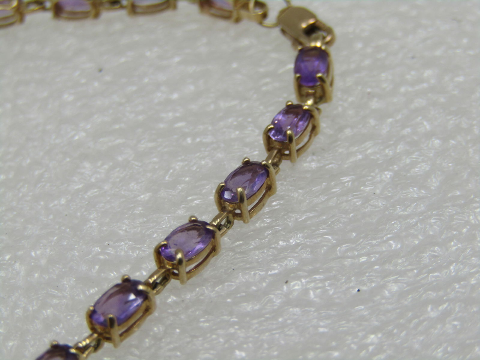 Vintage 10kt Amethyst Tennis Bracelet, 7.25". - 3