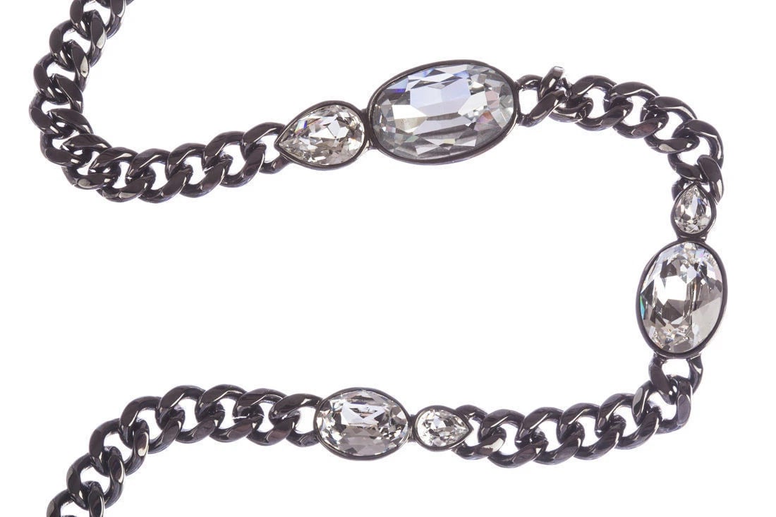 Givenchy Headlight Rhinestone Flapper Necklace - 3