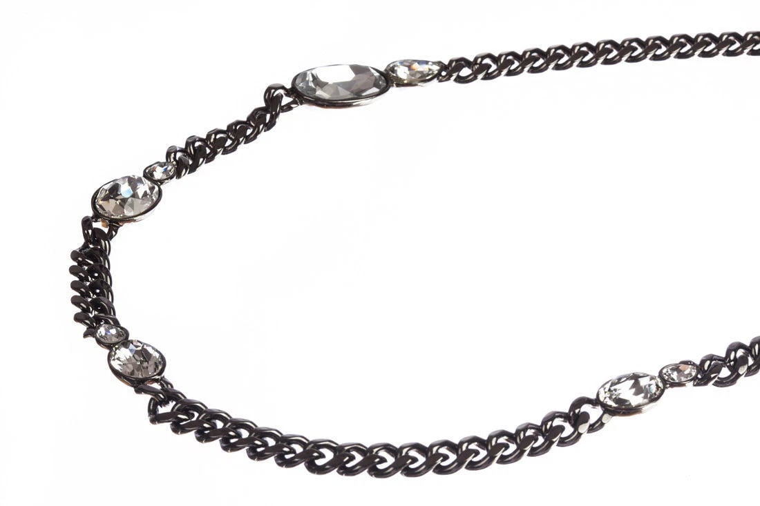 Givenchy Headlight Rhinestone Flapper Necklace - 4