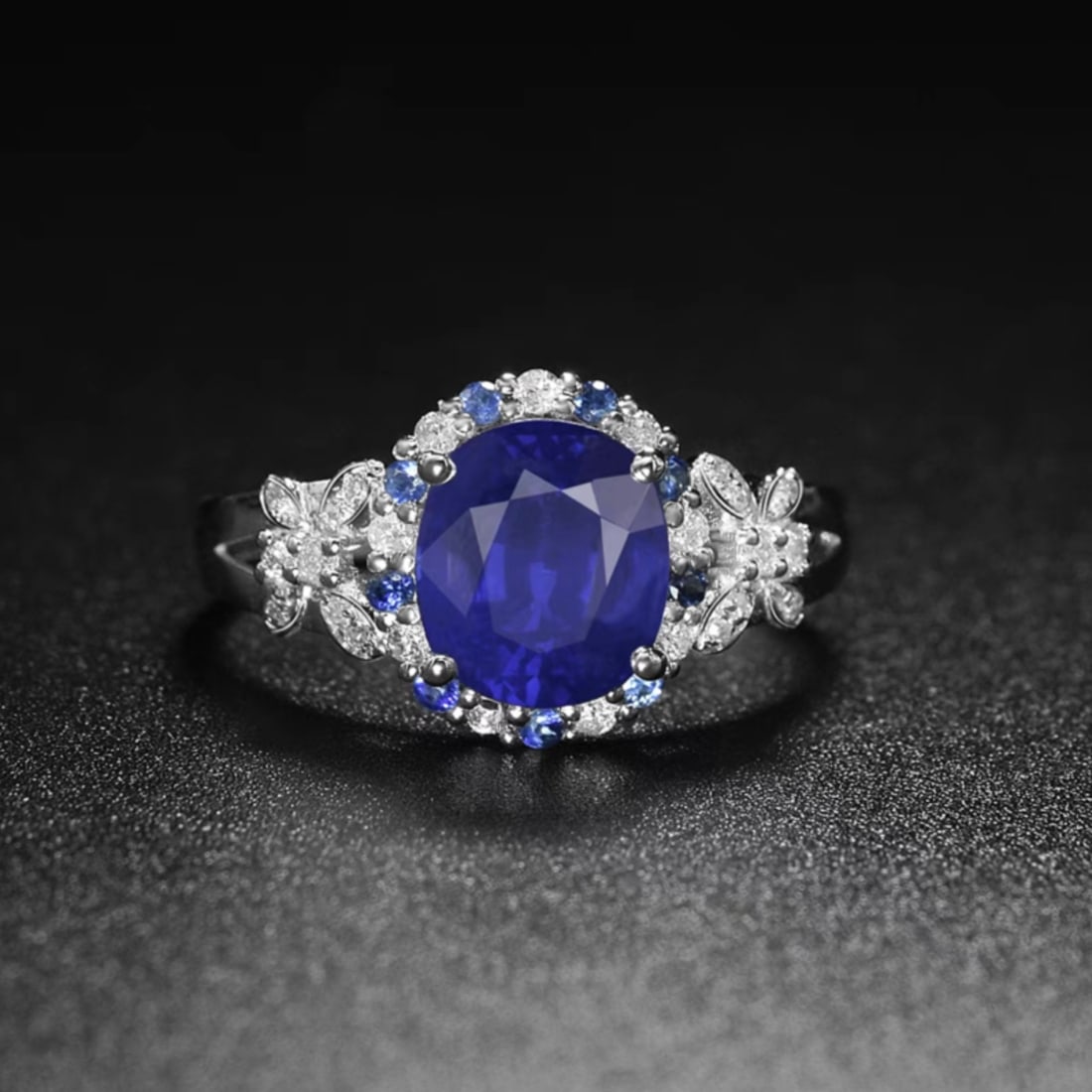 14K GOLD 2.37 CTW NATURAL SAPPHIRE & DIAMOND RING: Title:14K GOLD 2.37 CTW NATURAL SAPPHIRE & DIAMOND RINGDescription:Ref:230528421Gold Content:14K GoldRing Size:7.25USMain Gemstone:SapphireNumber of stones:1Shape:OvalCarat Weight:2.12ct