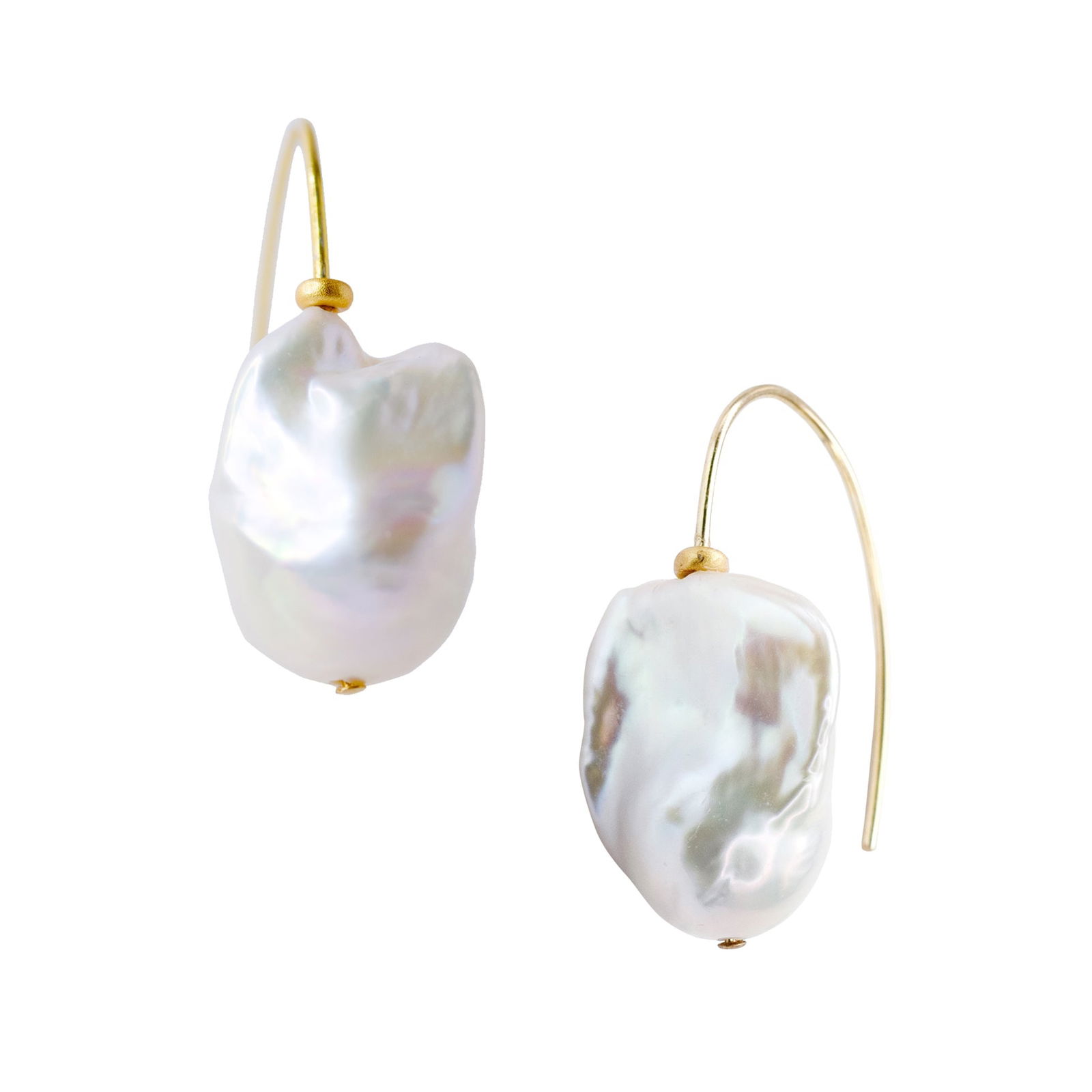 Baroque Pearl Earring 14K Gold Hooks: Title:Baroque Pearl Earring 14K Gold Hooks Description:Wearing these earrings, you’ll find yourself entwined in a dance between history and modernity, draped in a delicate veil of ancient allure and