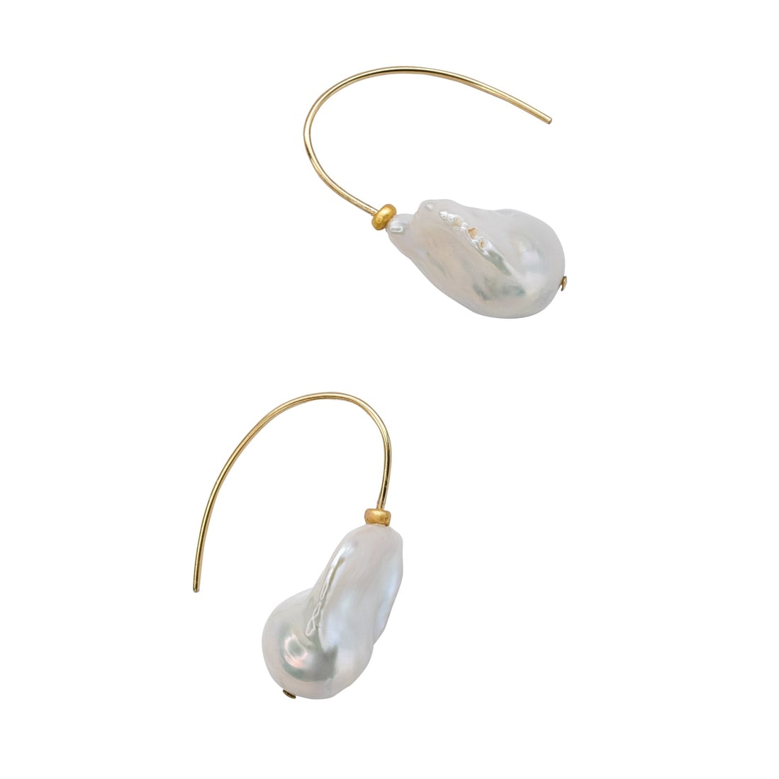 Baroque Pearl Earring 14K Gold Hooks - 6