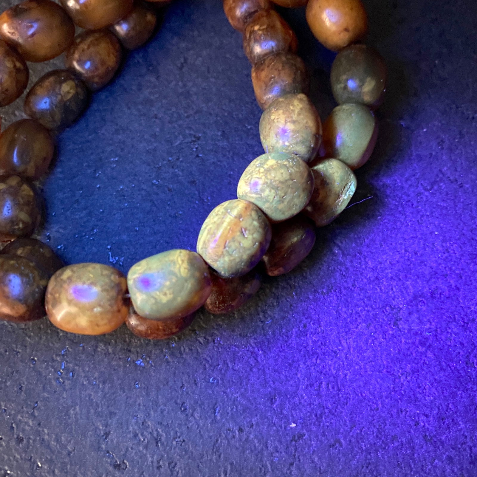 Magnificent Unique Antique Amber Necklace made from Barrel shaped Amber beads - 9