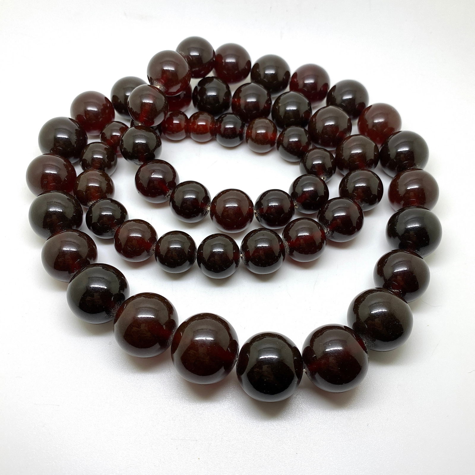Stunning Unique Antique Amber Necklace made from Round Amber beads - 8