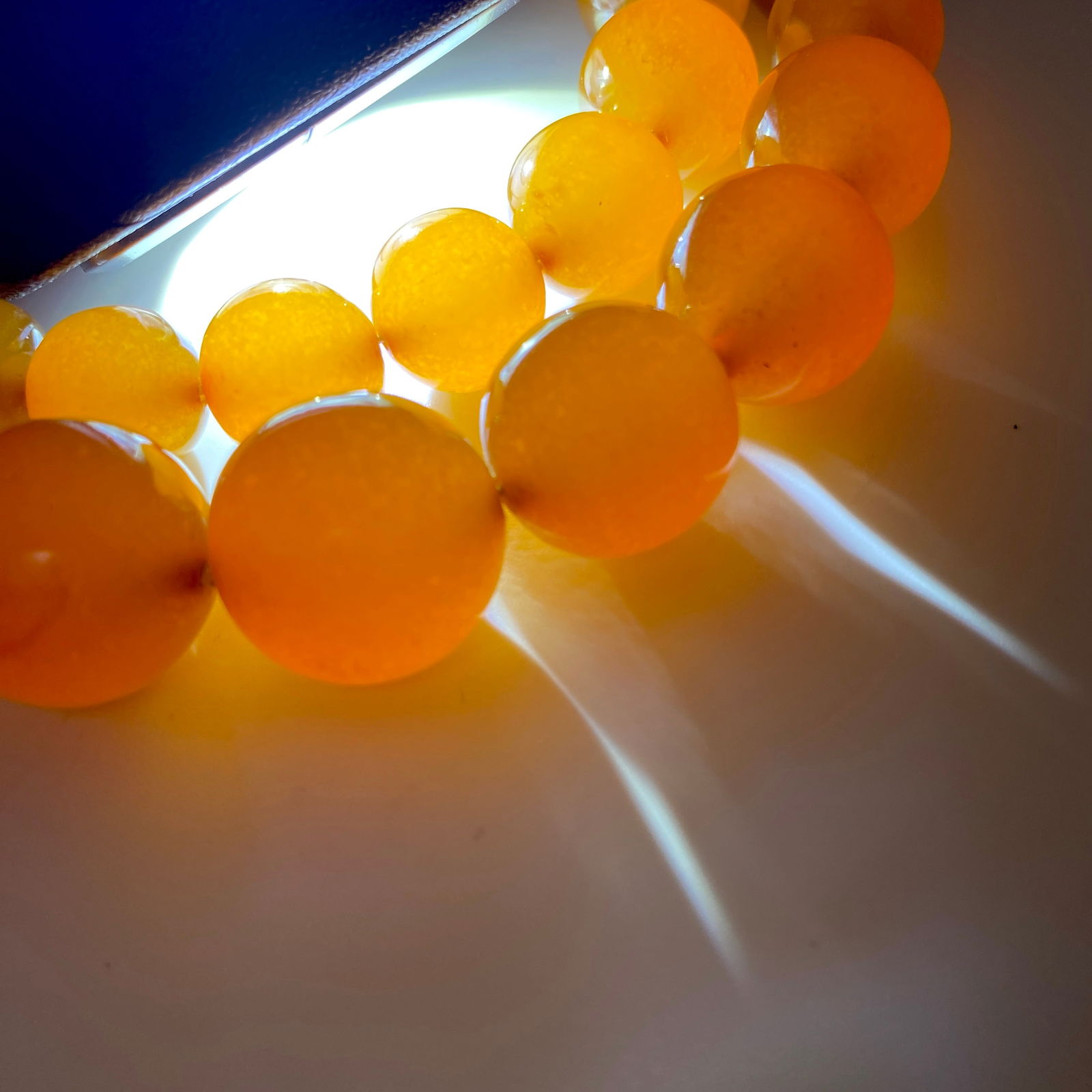 Antique Amber Necklace made from Round Amber beads - 7