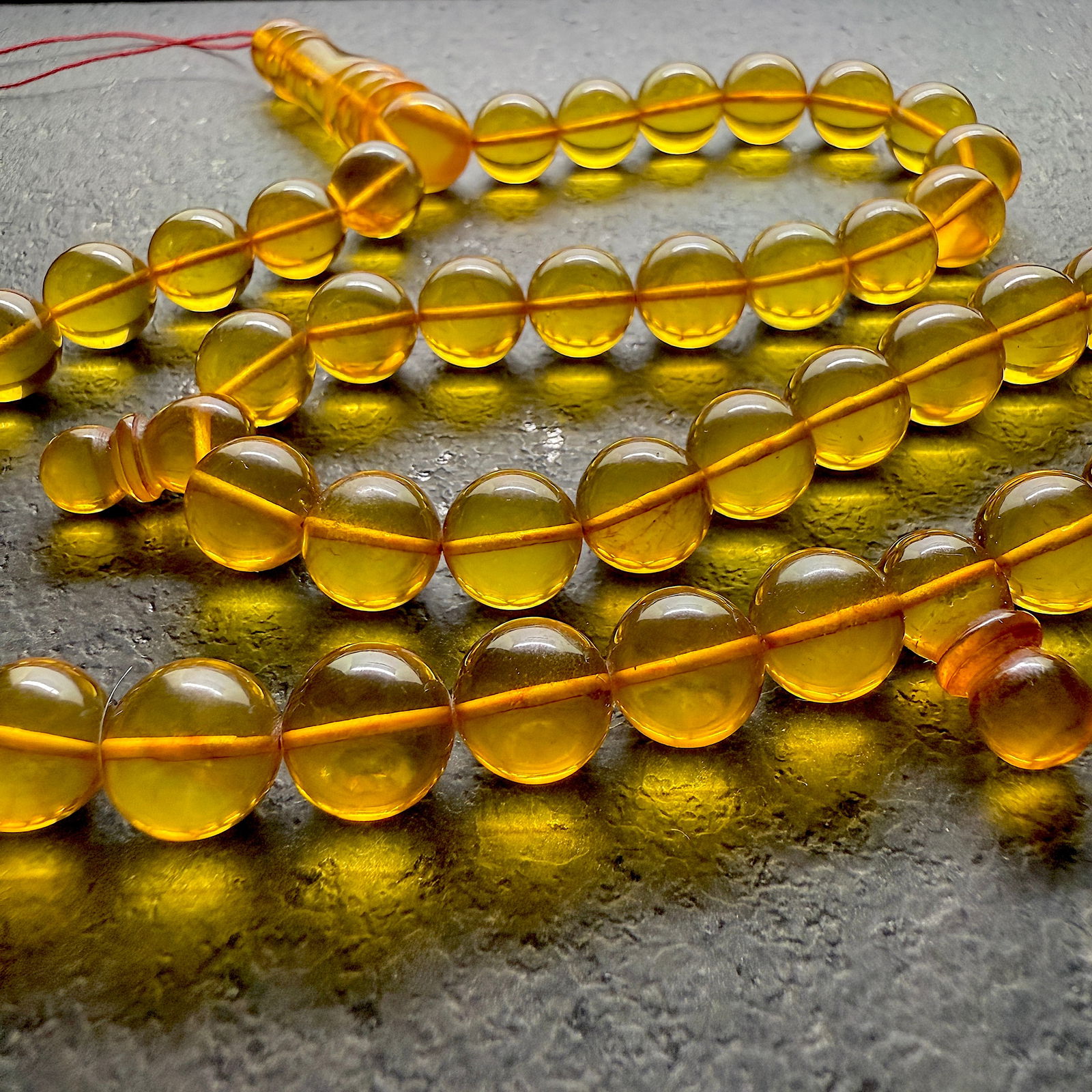 Splendid Amber Tesbih made from Round Amber beads - 2