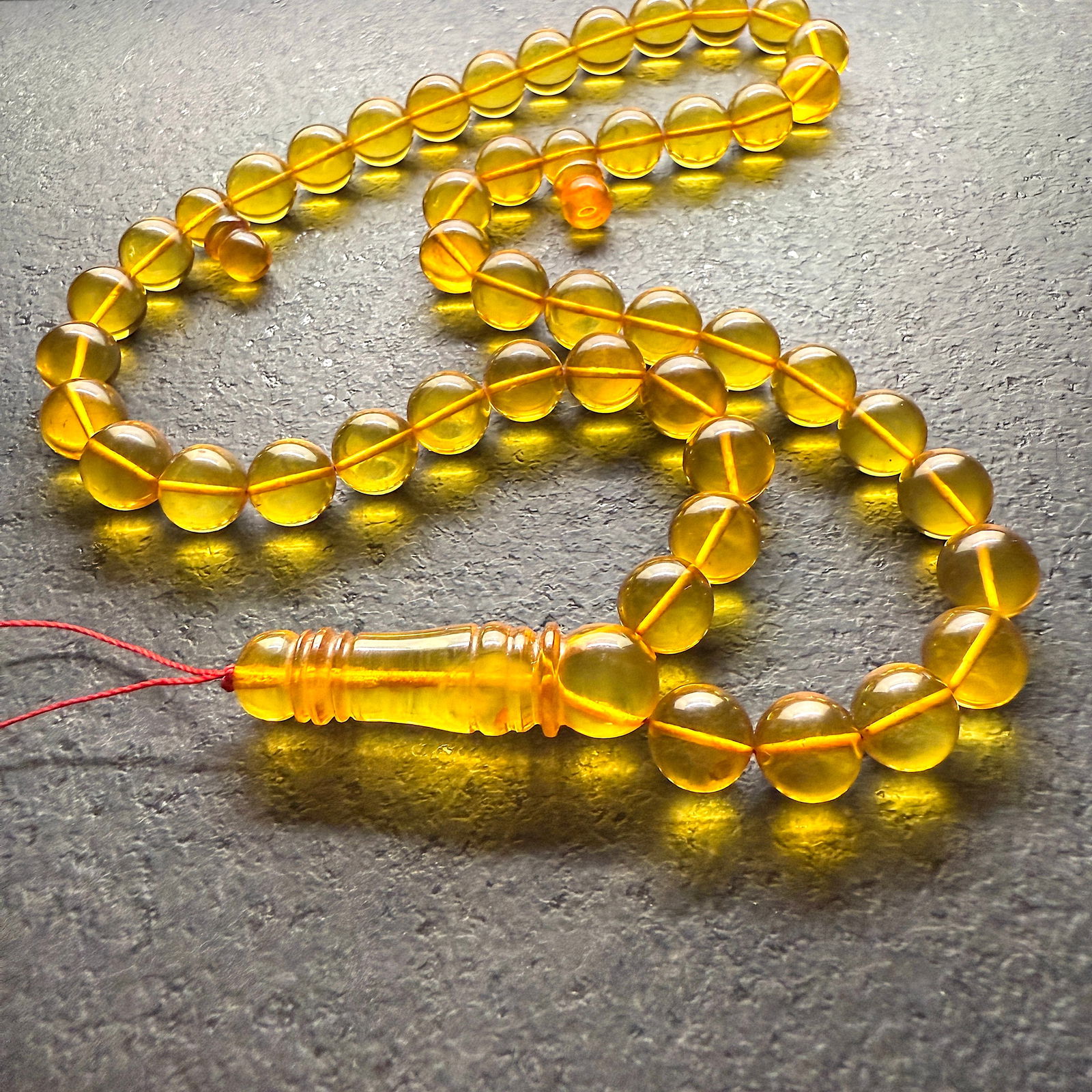 Splendid Amber Tesbih made from Round Amber beads - 3