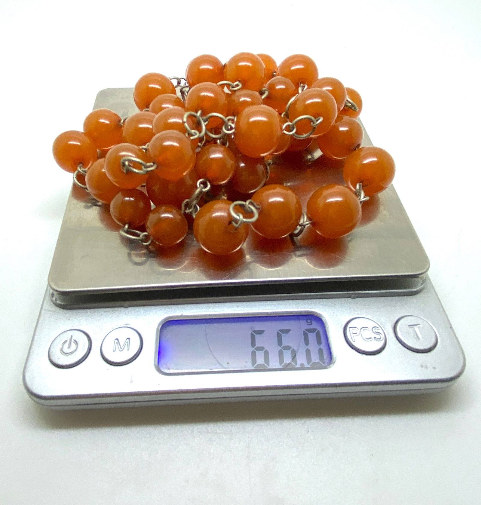 Alluring Amber Necklace made from Round Amber beads - 8