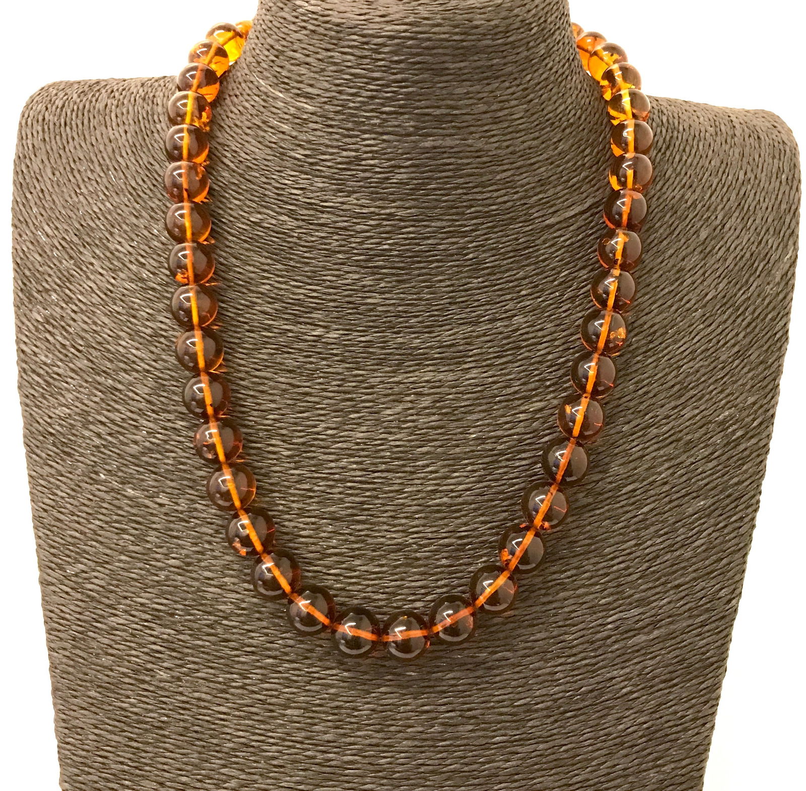Unique and Staggering Amber Necklace made from Round Amber beads (1 of 8)