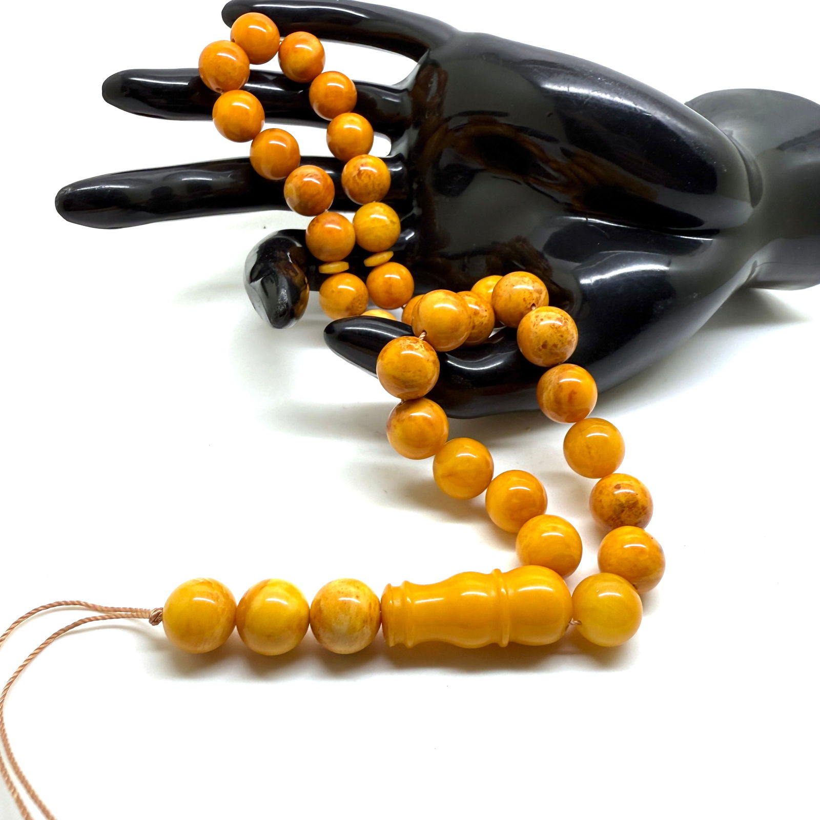 Outstanding Amber Tesbih made from Round Amber beads - 4