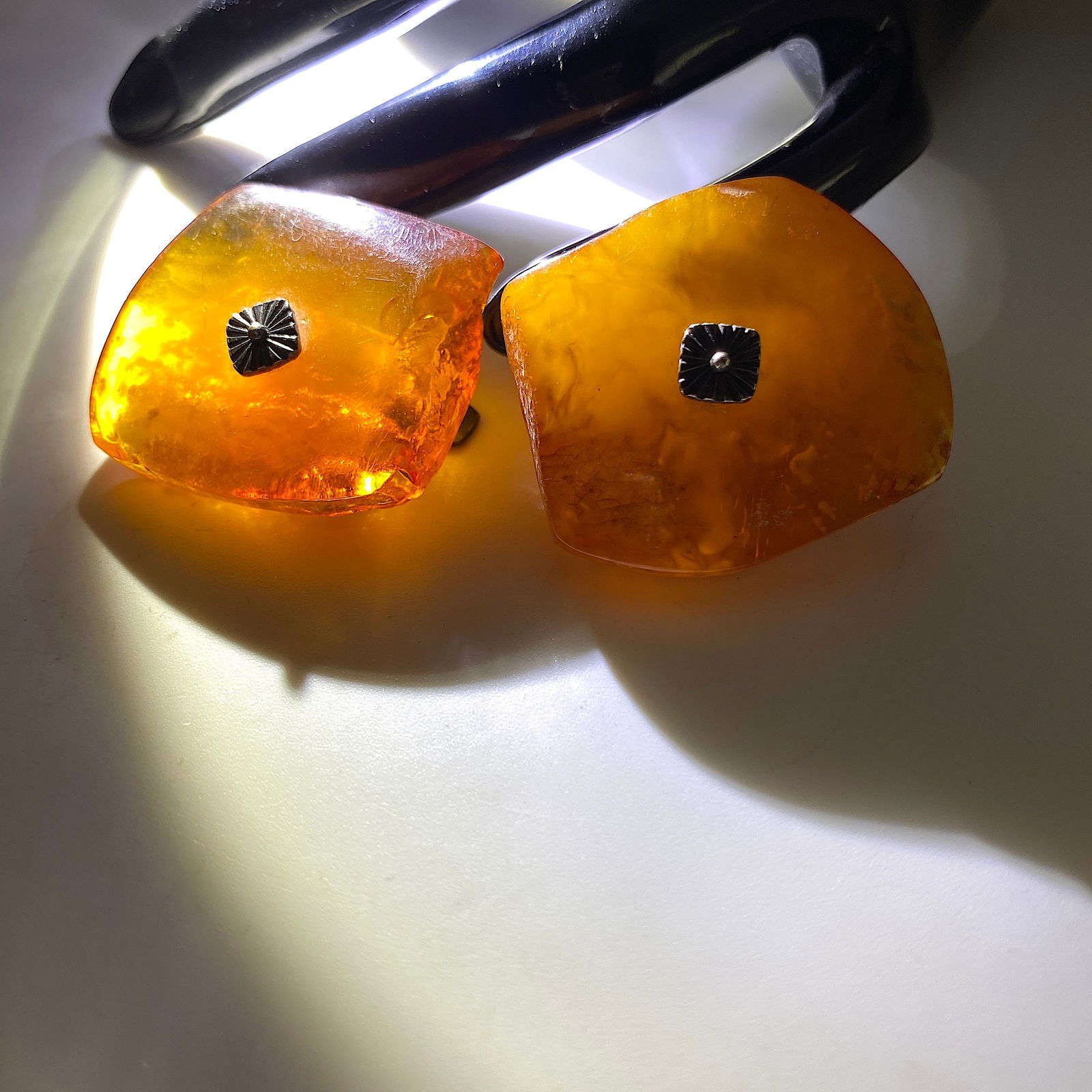 Exquisite Vintage Amber Cufflinks - 4