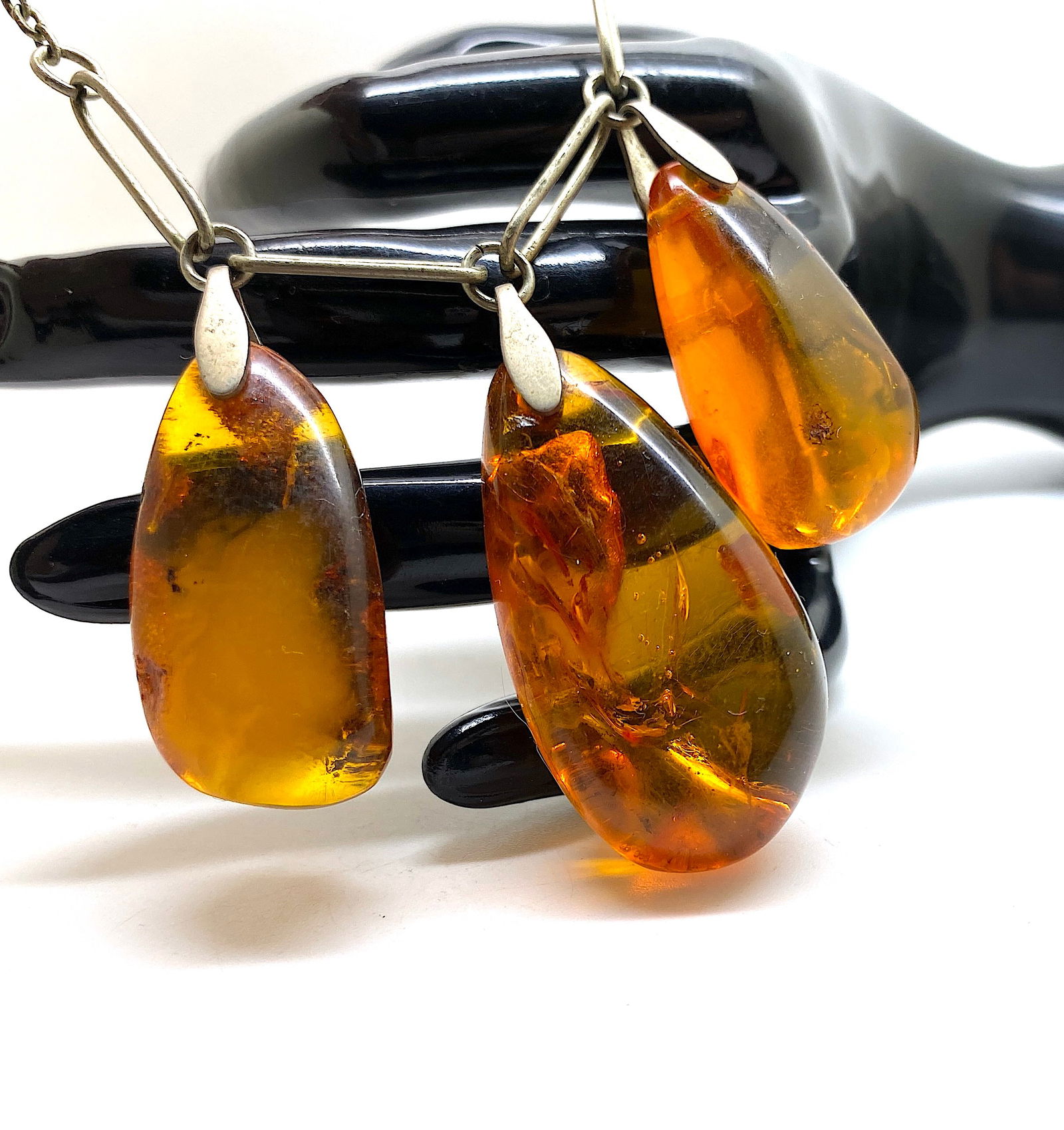 Stunning Unique Antique Amber Necklace - 5