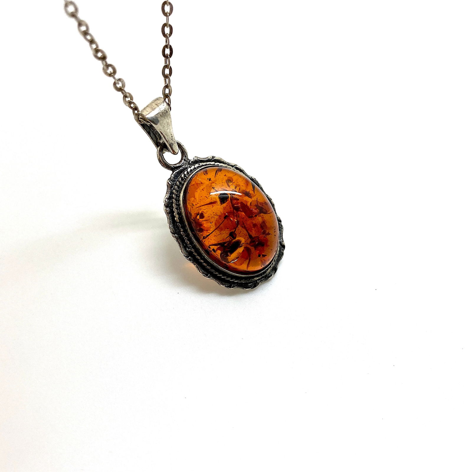 Antique Amber Pendant - 7