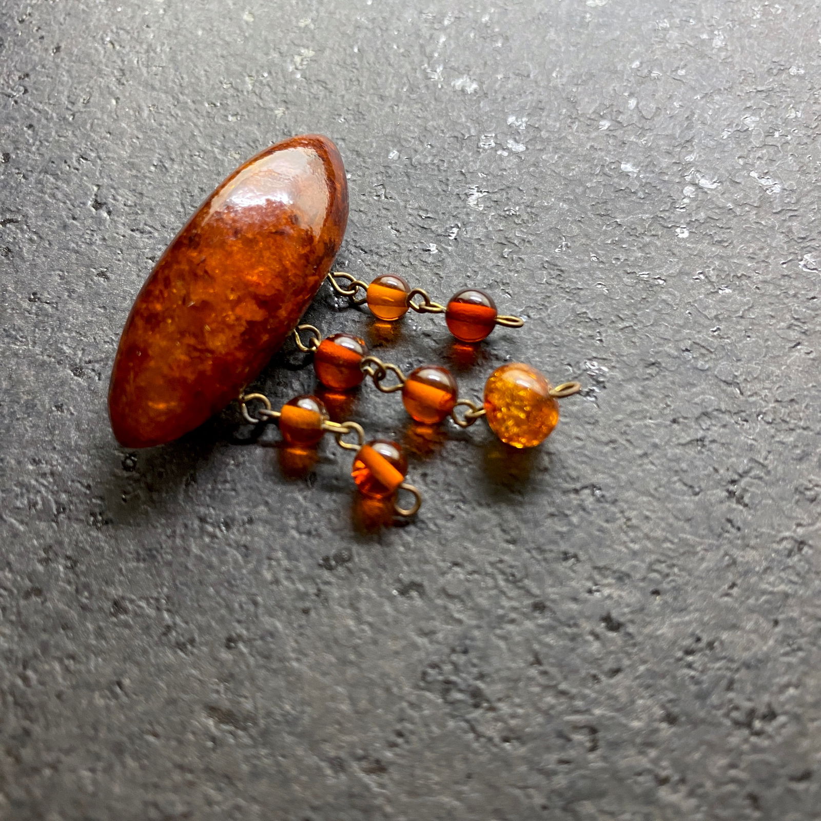 Antique Amber Brooch - 2