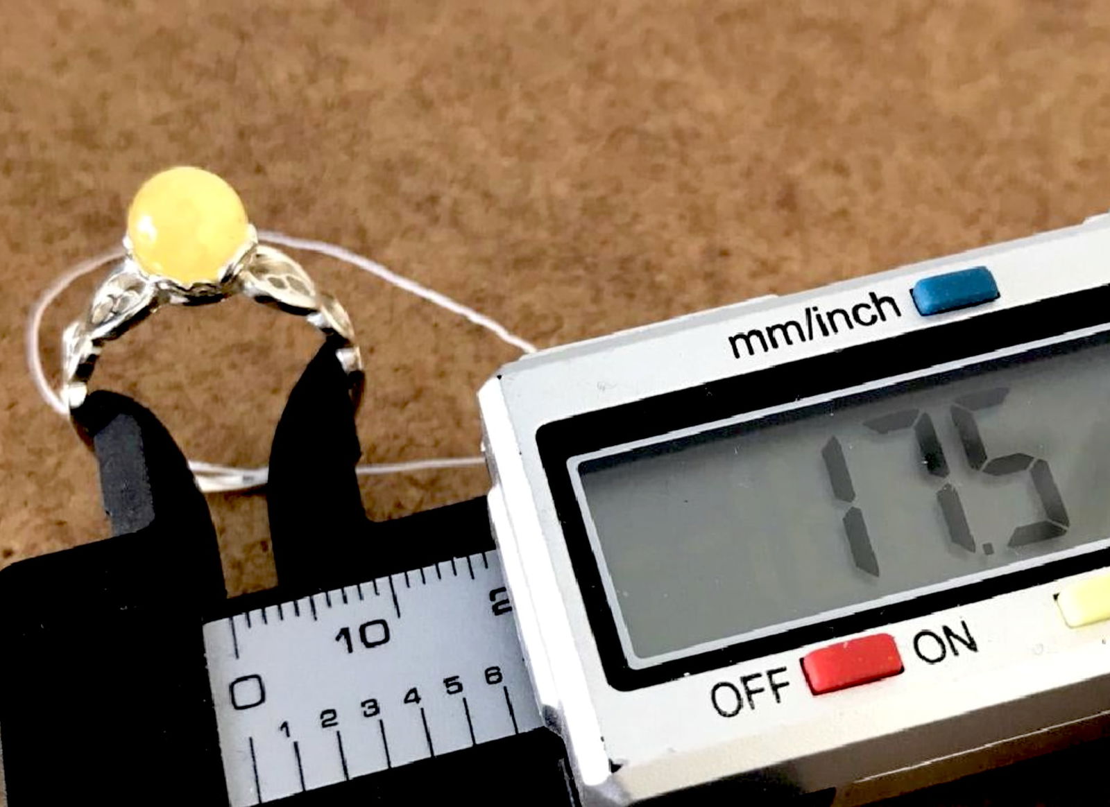 Unique and Grand Amber Ring - 5