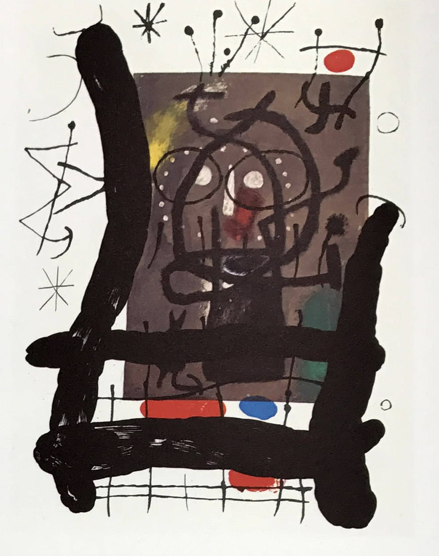 Joan Miro Original Lithograph DM10151 Derriere le Miroir 1965: Title: Joan Miro Original Lithograph DM10151 Derriere le Miroir 1965 Artist: Joan Miro Description: Title: Untitled DM10151Artist: Joan MiroCountry: SpainMedium: Original LithographMarks: Not signed