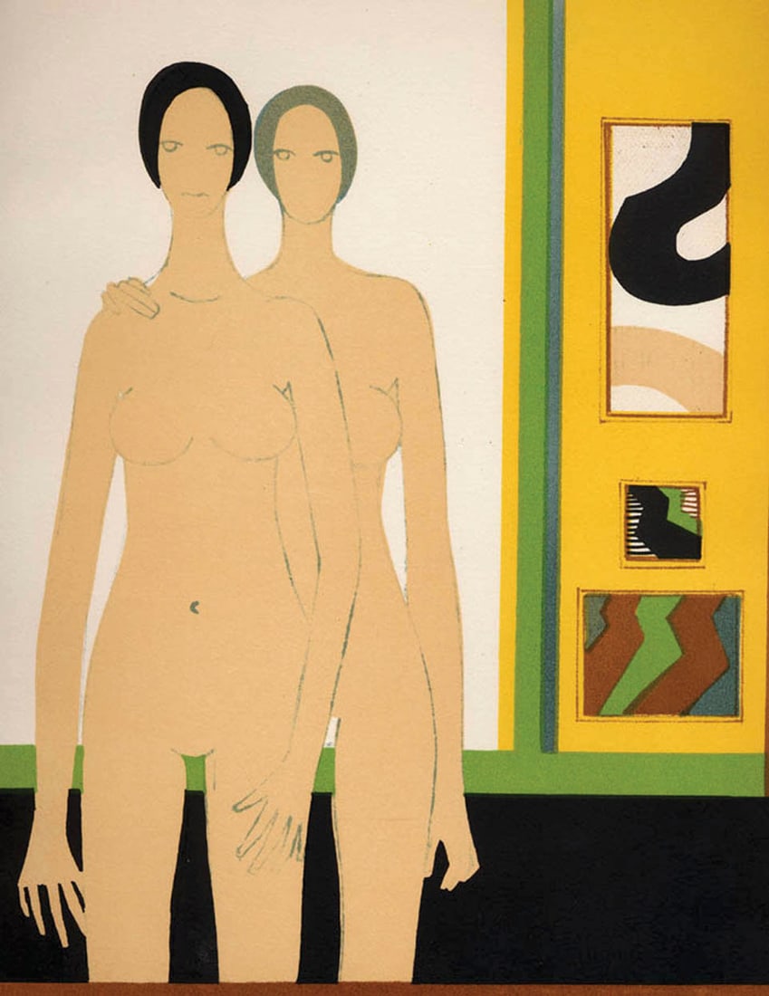 1974 Andre Minaux Original Lithograph The Double: Title: 1974 Andre Minaux Original Lithograph The Double Artist: Andre Minaux Description: Title: DoubleArtist: Andre MinauxCountry: FranceMedium: Original LithographMarks: Not Signed, not