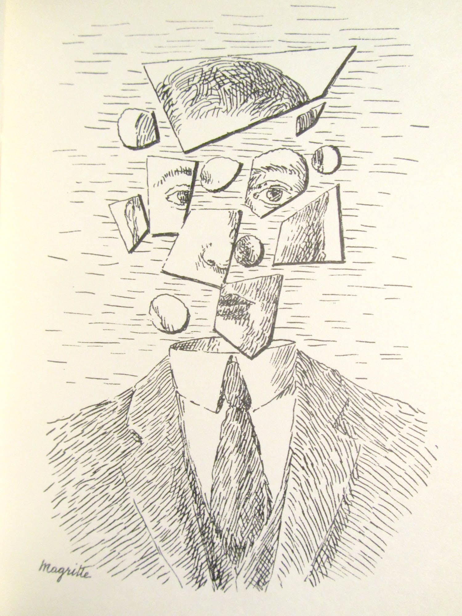 1966 Rene Magritte Lithograph 6 Self Portrait Aube a l'Antipode: Title: 1966 Rene Magritte Lithograph 6 Self Portrait Aube a l'Antipode Artist: Magritte Description: