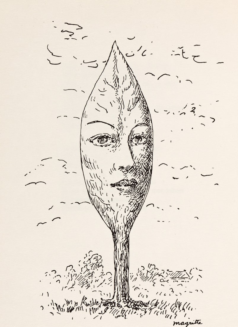 1958 Rene' Magritte Lithograph 8, Mesens Poemes Ltd Edition: Title: 1958 Rene' Magritte Lithograph 8, Mesens Poemes Ltd Edition Artist: Magritte Description: Title: E.L.T. Mesens Poemes- 8Artist: Rene' MagritteCountry: BelgiumMedium: LithographMarks: Signed in