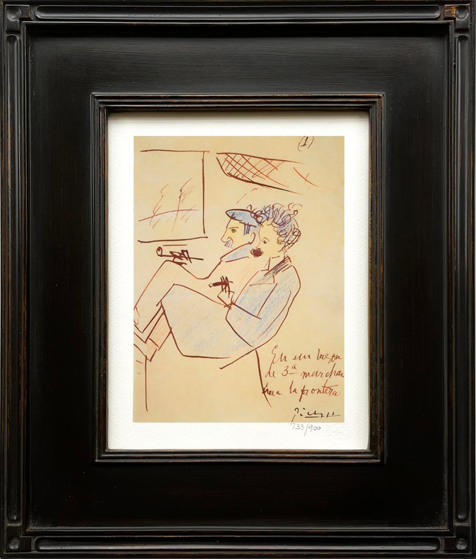 Pablo Picasso Trip To Paris 1 Limited Edition Framed: Title: Pablo Picasso Trip To Paris 1 Limited Edition Framed Artist: Pablo Picasso Description: Artist: Pablo Picasso Country: Spain Title: Trip To Paris 1 Medium: Giclees Marks: Limited Edition number