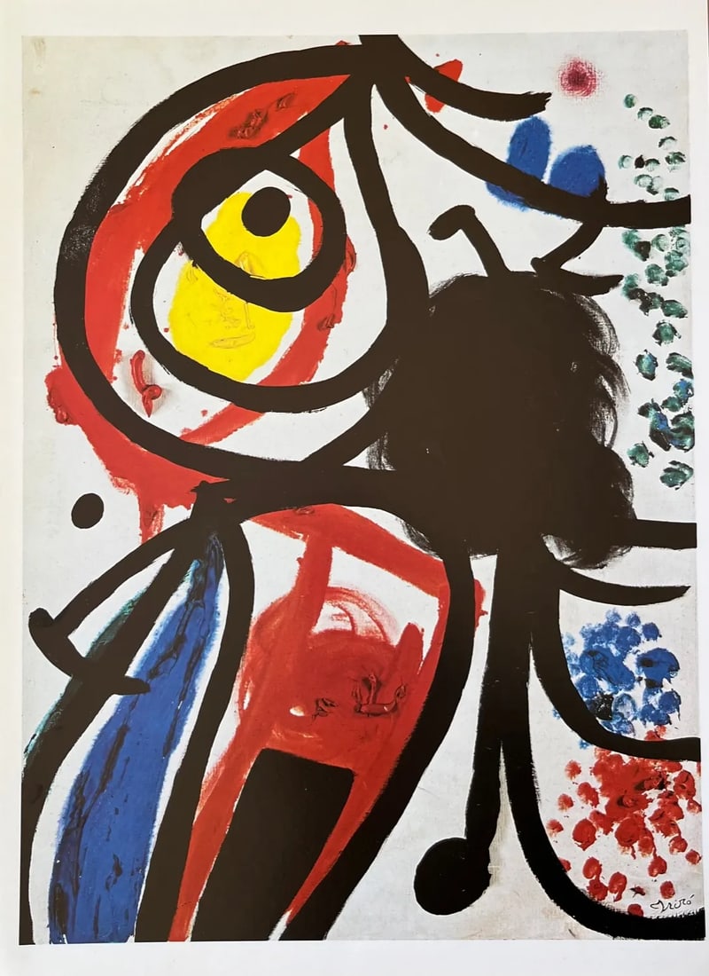 Joan Miro Derriere le Miroir DM24231 Personnage Oiseaux 1978: Title: Joan Miro Derriere le Miroir DM24231 Personnage Oiseaux 1978 Artist: Joan Miro Description: Title: Personnage Oiseaux - DM24231Artist: Joan MiroCountry: SpainMedium: OffsetMarks: Not signed,