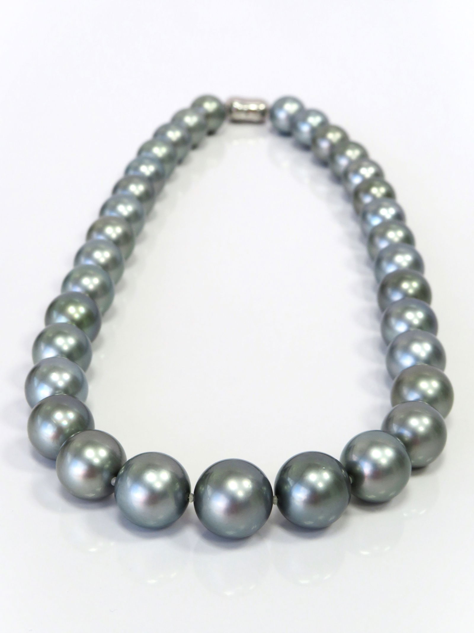 12-15mm Round Blue-Gray Tahitian Pearl Necklace (1 of 4)