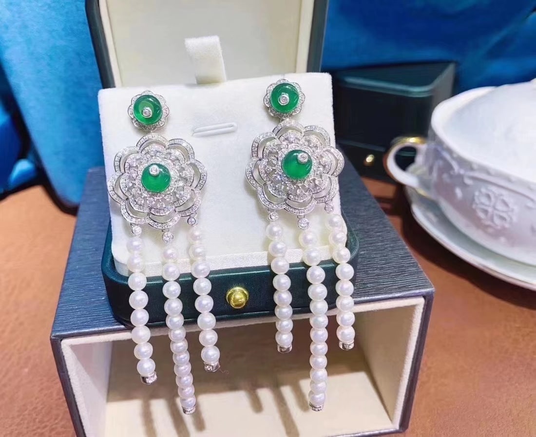 Sterling Silver Natural Pearl Earrings - 3