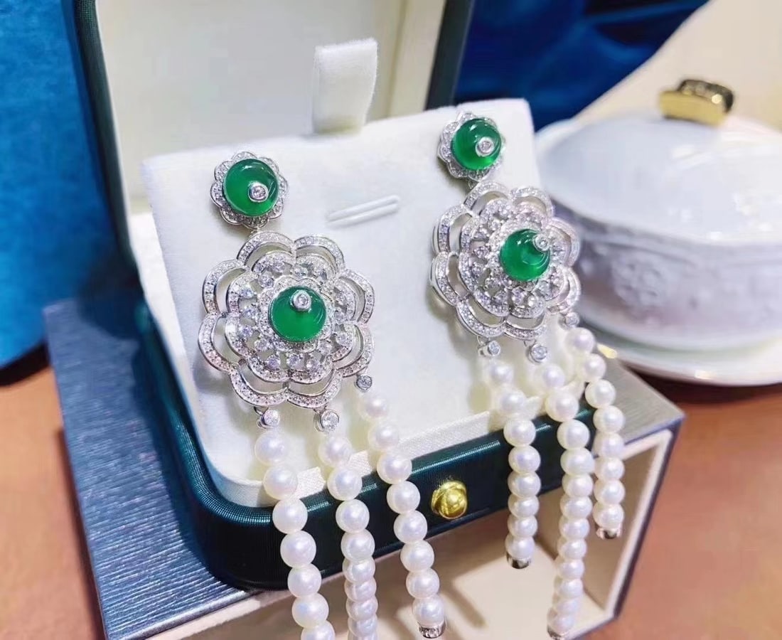 Sterling Silver Natural Pearl Earrings - 4