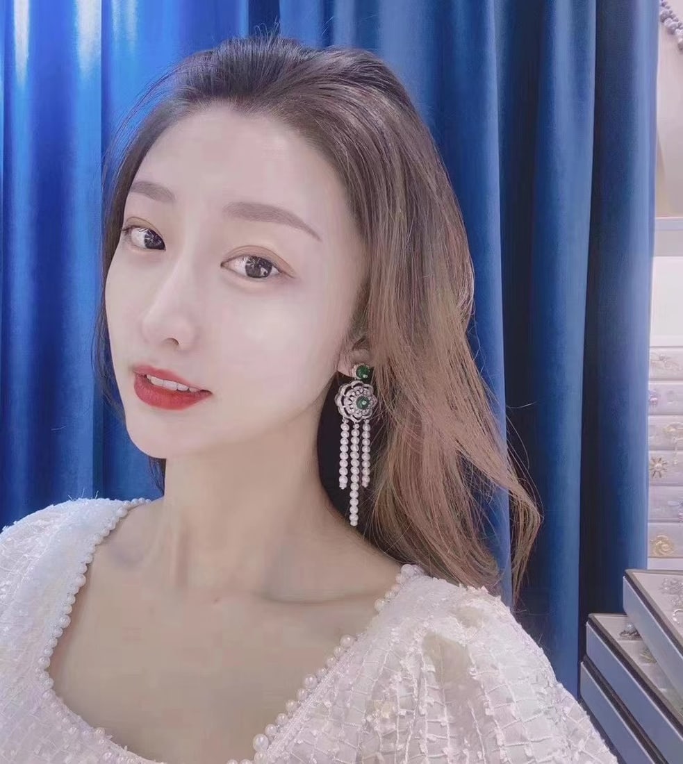 Sterling Silver Natural Pearl Earrings - 6