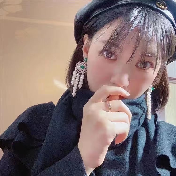 Sterling Silver Natural Pearl Earrings - 8