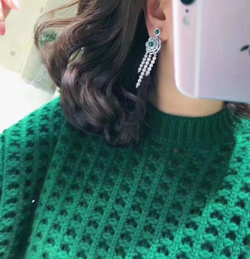 Sterling Silver Natural Pearl Earrings - 9