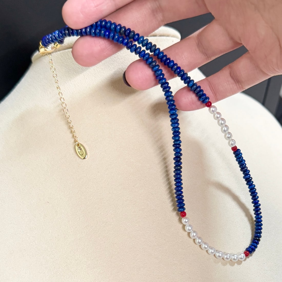 Natural turquoise crystal necklace - 4