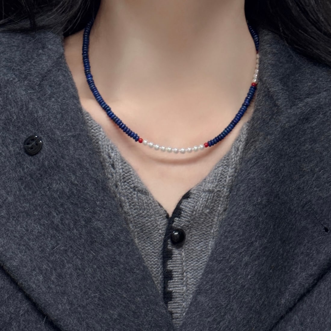 Natural turquoise crystal necklace - 6