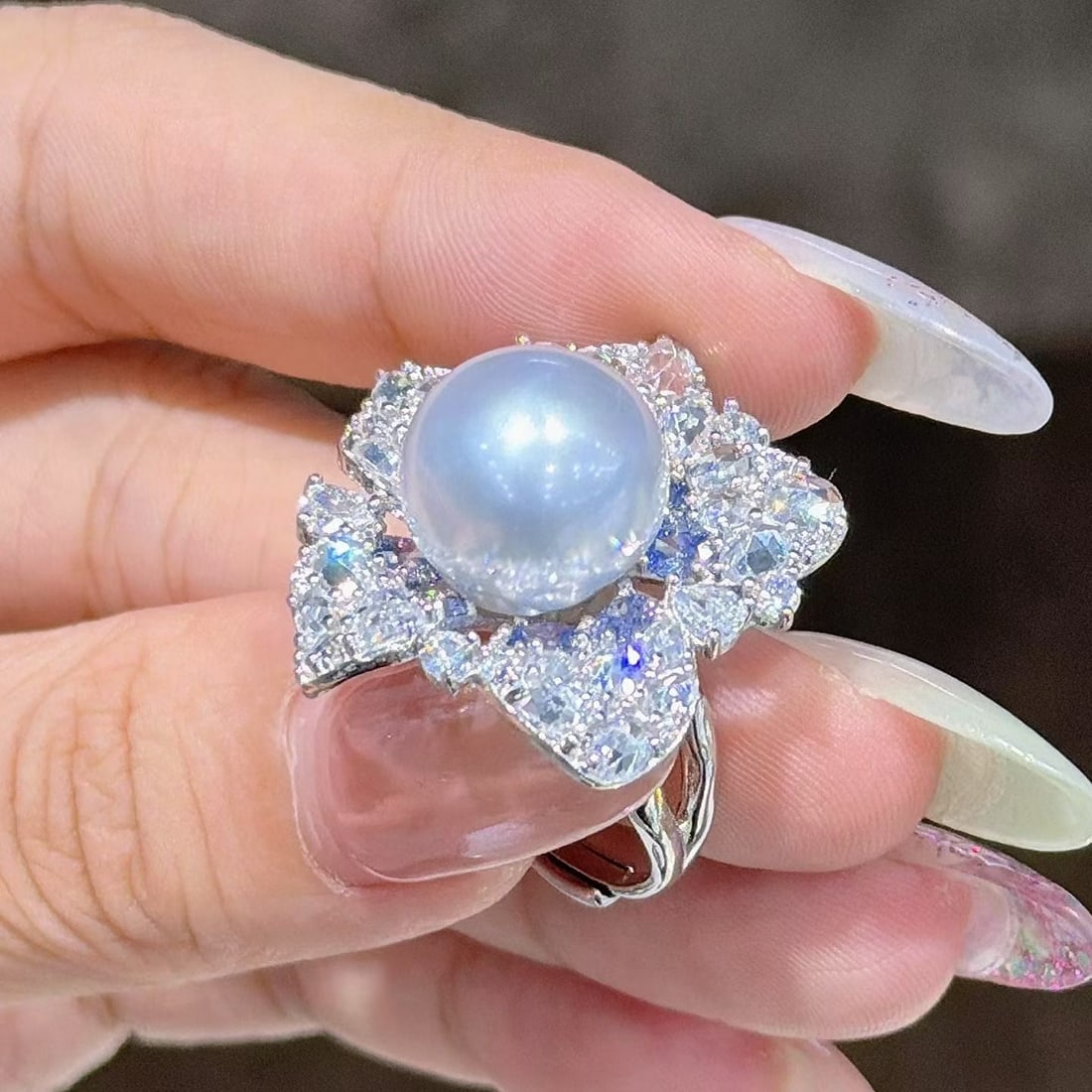 Sterling Silver Pearl Ring 12-13mm - 3