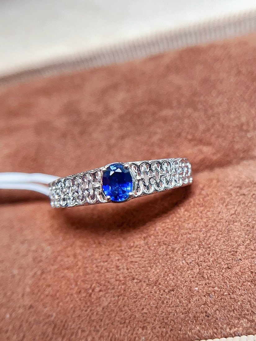 18K Gold Natural Sapphire Ring - 2