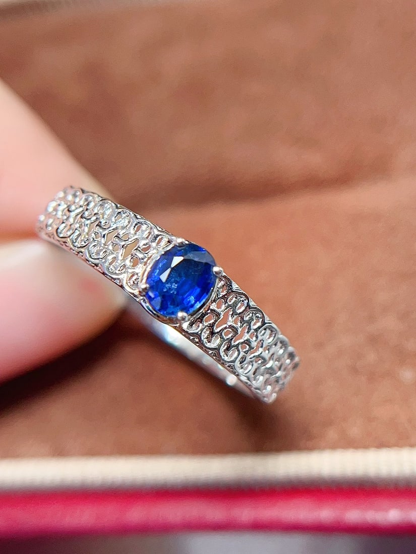 18K Gold Natural Sapphire Ring - 3