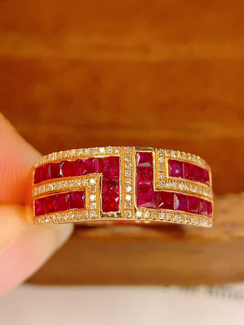 18k Natural Ruby Ring - 5