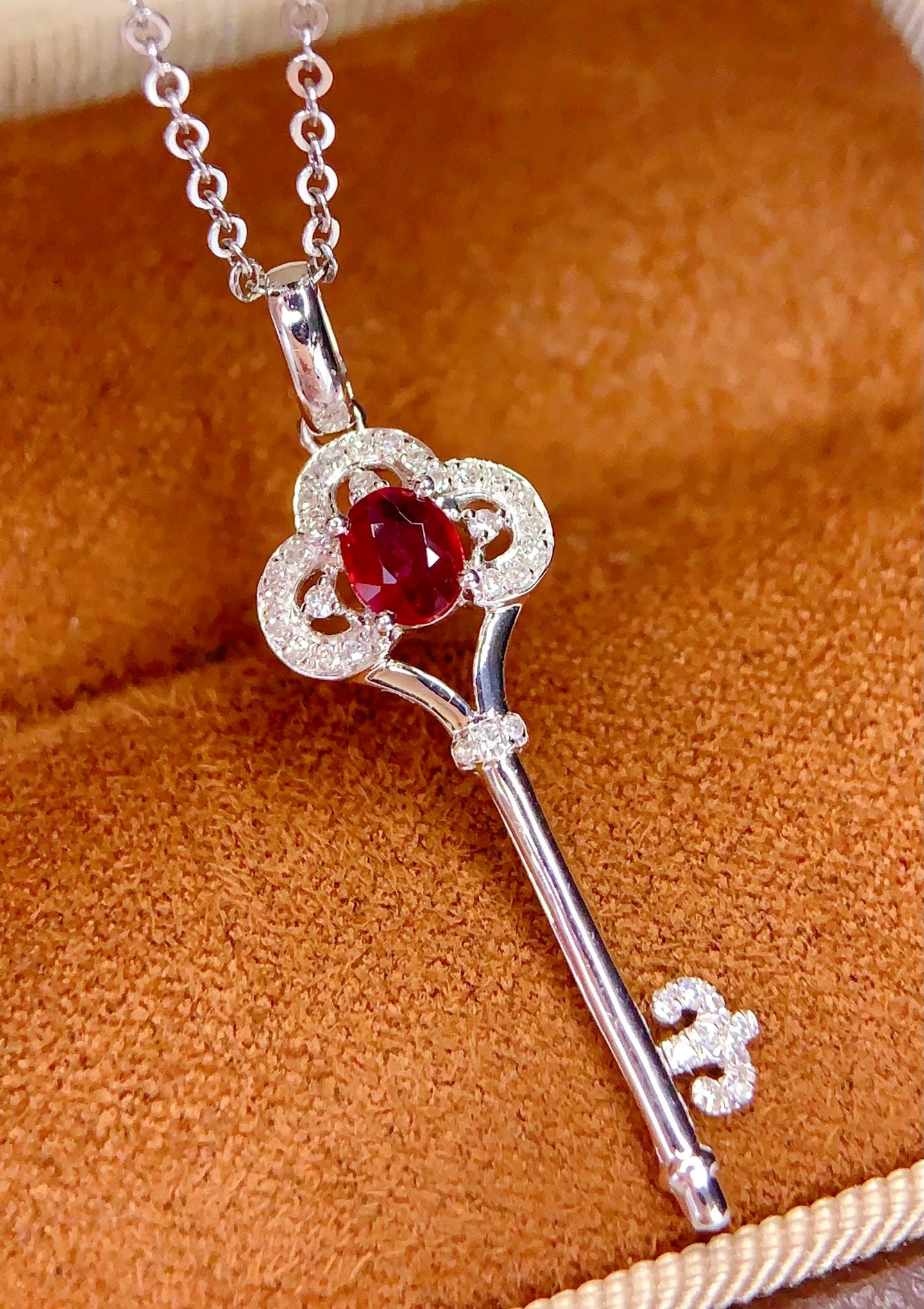 18k Natural Ruby Pendant - 6